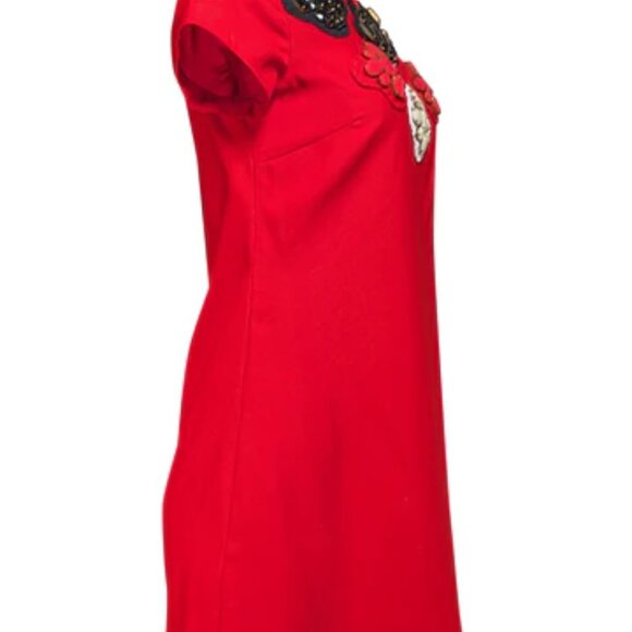 Karta Shift Dress M Embellished Beaded Mini Polyester Black Holiday Formal, XS - Picture 5 of 6